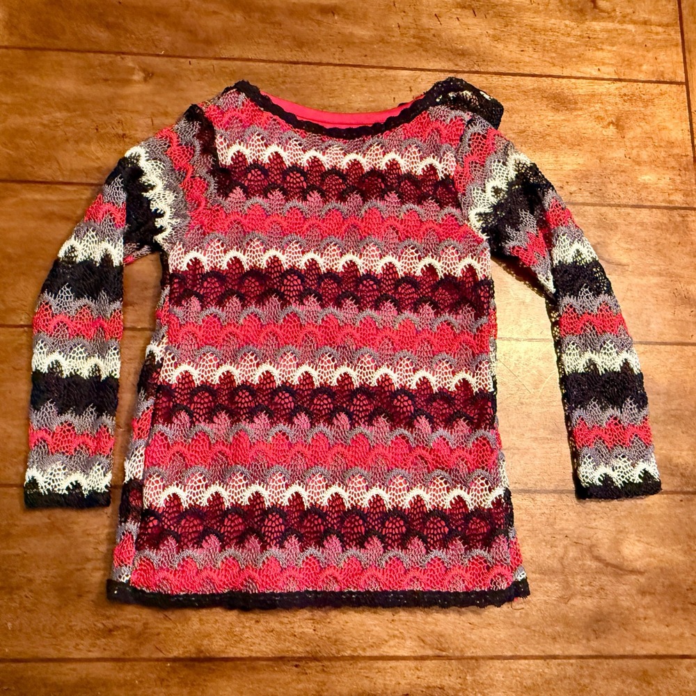 Nannette Kids Girls 5 Knit Cardigan Red Layered Ruffle‎ Dress Outfit Set A-0119 - Picture 3 of 15